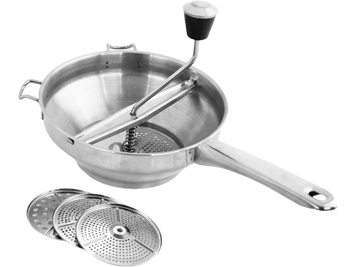 Amassador De Batatas Com Manivela, Prensa Cabo, Ergonômico Para