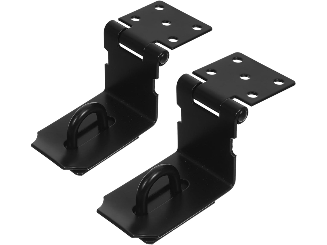 Fecho De Porta Em Aço Inoxidável Preto, Ângulo Reto, 2 Peças