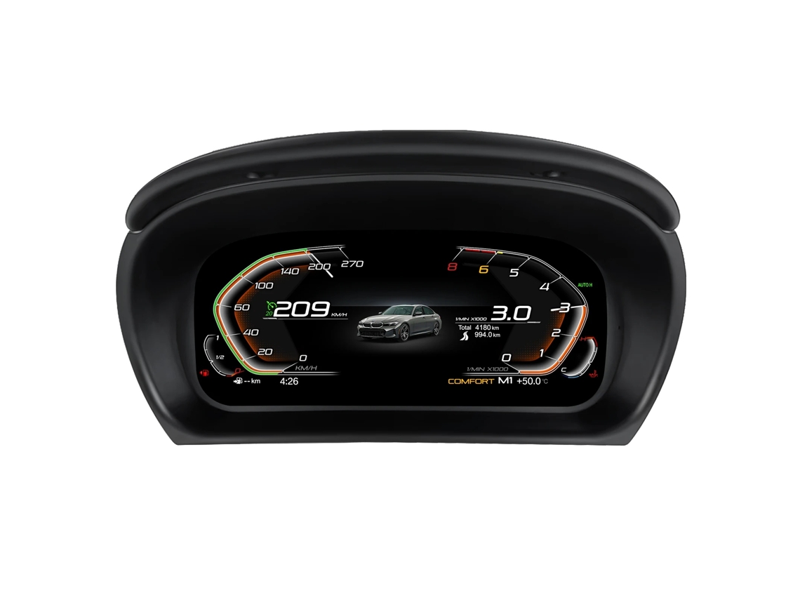 Painel Digital De Carro, Velocímetro Lcd, Compatível Com Bmw 3 E90/e91/e92/e93 (2005-2012), Vermelho