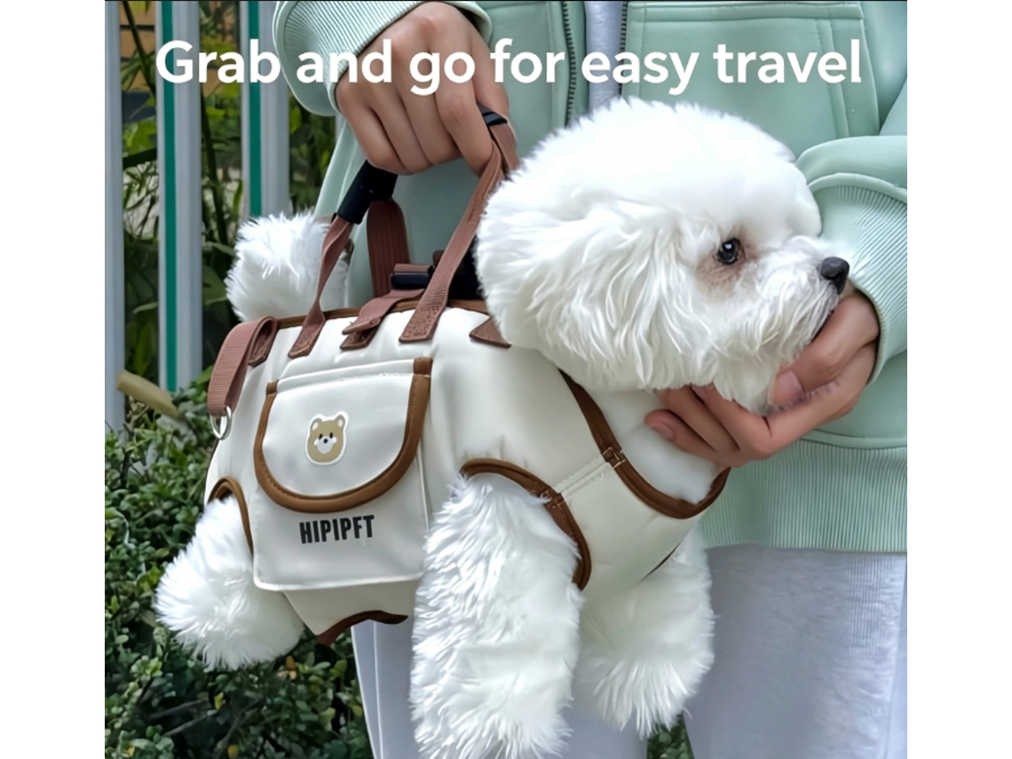 Mochila Transporte Pet Tamanho S 4-8kg 4em1 Portátil Cão Pequeno Confortável