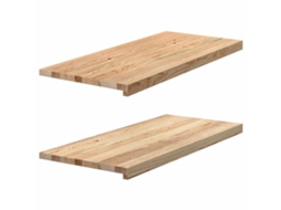 Vidaxl Soleiras Da Janela 2 Pcs 90x40x2 Cm Carvalho Maciço Não Tratado