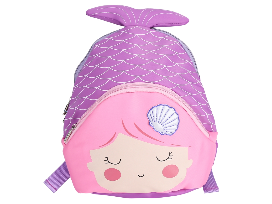 Mali mochila Infantil de Desenho Animado Oxford para Crianças Pequenas Escola Jardim Pré escola Roxa