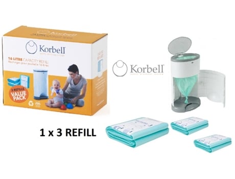 Pad Unisex KORBELL Recarga rão 3 pacote (Tamanho Único)