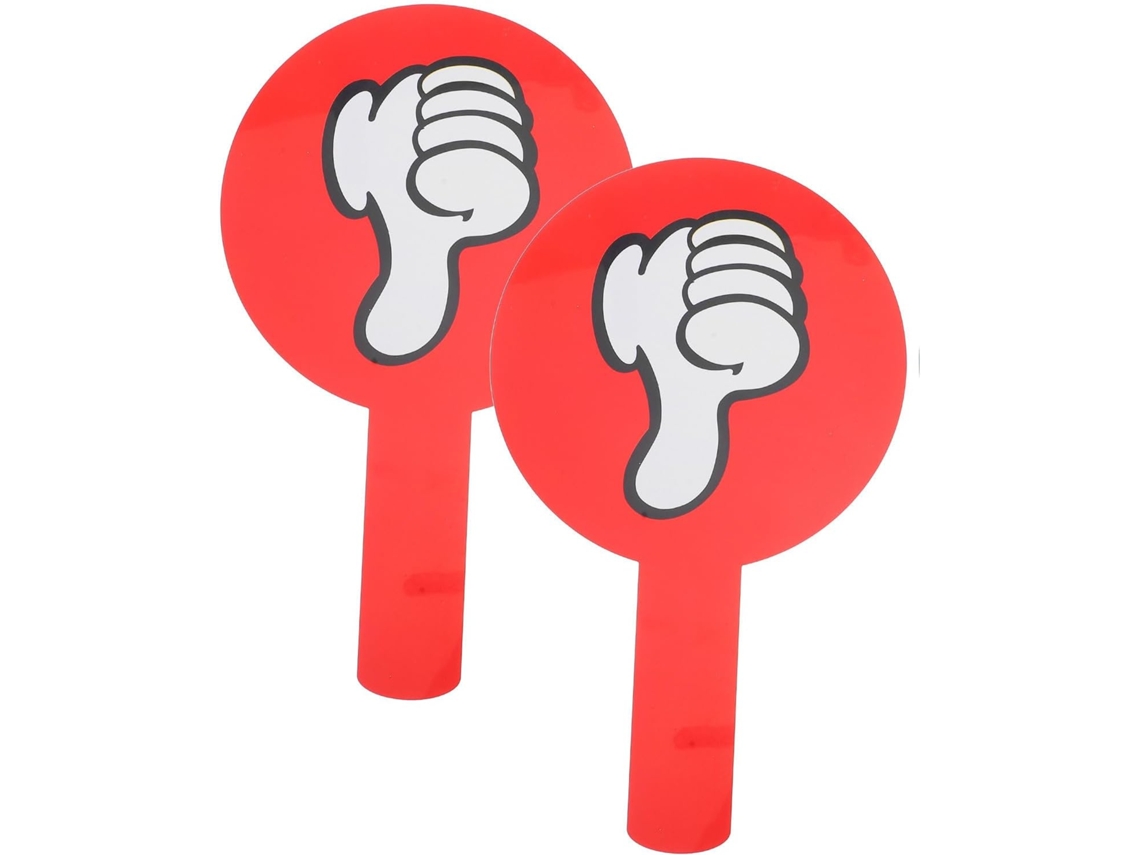 Conjunto De 2 Pás De Votação De Plástico Resistente À Umidade Com Dupla Face.
