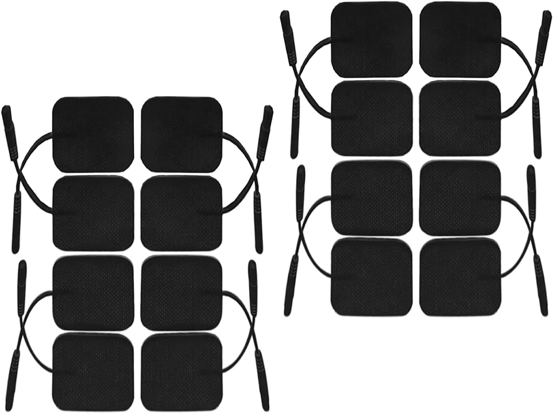 Eletrodos Autoadesivos Super Macios De 5x5cm Com Contato 2mm Para Alívio Da Dor, Crescimento Muscular, Tonificação E Massagem (20 Unidades)