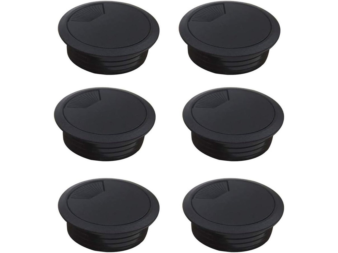 NEVEANCE Tampa Para Furo De Cabo De Mesa, Ilhós De Mesa Com Instalação Simples E Conveniente, Material Abs Resistente À Corrosão Para Uso Duradouro, 6 Unidades