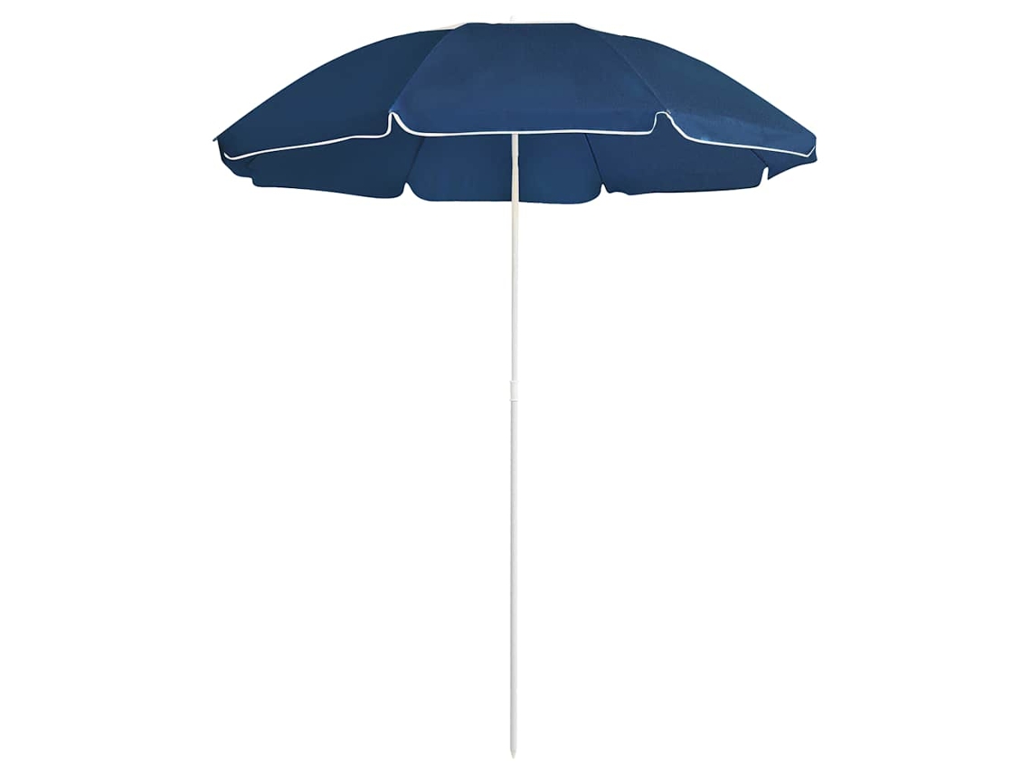 Vidaxl Guarda-sol De Jardim Com Poste De Aço 180 Cm Azul
