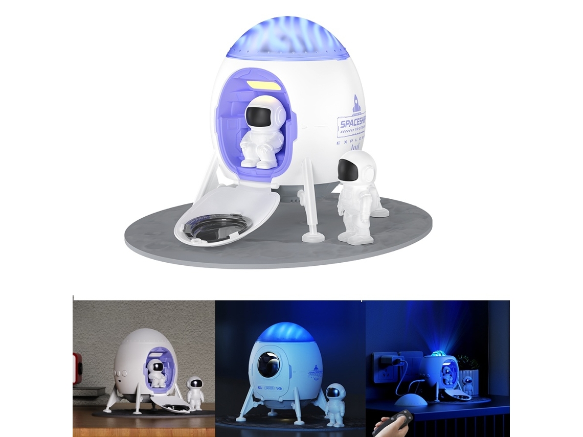 Projetor Led Xo Cf38, Estrelas e Galáxias com Alto, Falante Bluetooth, Branco BRILVIBERA