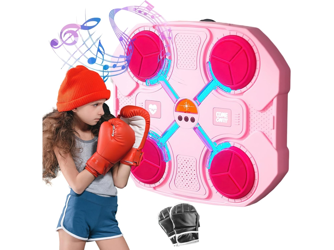 2024nova Máquina De Boxe Musical Infantilalvo Bluetooth Montado Na Paredecom Luvas De Treino Zeuxo