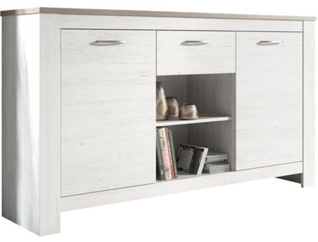 Aparador HOMESOUTH Frida  (Cinzento - Melamina - 159 x 90 x 40 cm)
