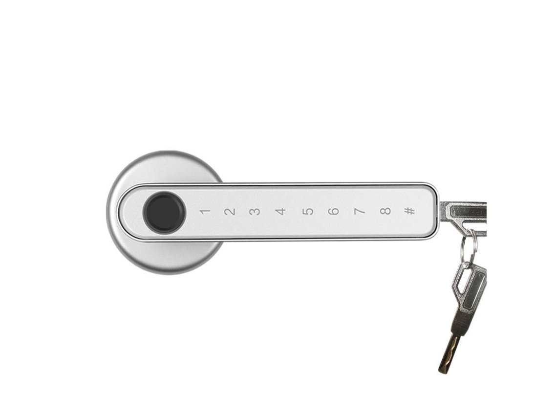 Fechadura de porta frontal com impressão digital/sem chave Smart Locks Slowmoose Maçaneta de porta com teclado inteligente