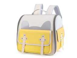Mochila para Gatos, Respirável, Dobrável, 31x23x35 Cm, Amarela AQUAFORGE