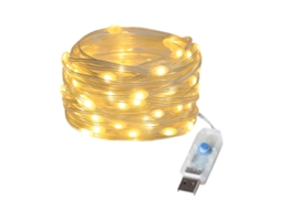 Luz de Fada Led , com Cabo de Alimentação Usb MDUG (luz Quente 2m)