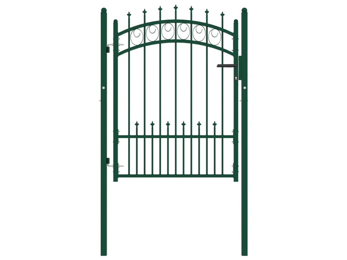 Fence Gate, Fence Gates Vidaxl Verde Aço (104 X 109.5 Cm)