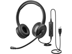 Capacete Com Fio Usb Com Microfone Para Pc E Computador Portátil, Capa Supra - Auricular Com Dupla Supressão