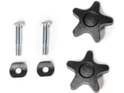 Perilla plástica para rollator, 2 para braços, acabamento preto | S/MARCA