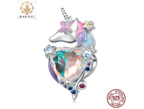 Pingente de unicórnio colorido Dabozi para pulseira