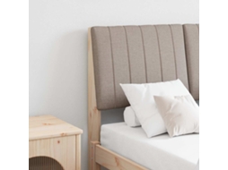 Vidaxl Cabeceira Estofada Cinzento-acastanhado 120 Cm