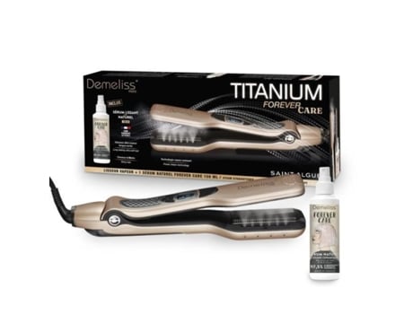 Forever Care Box SAINT ALGUE Demeliss Steam Straightener Titanium Soro Protetor Incluído