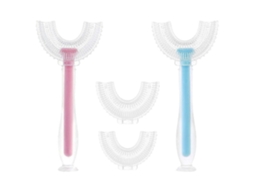 Crianças U em Forma de Escova Dentes com Silicone Cabeça Clareamento Massagem U type Esc Ova Boca Inteira GOKOCO