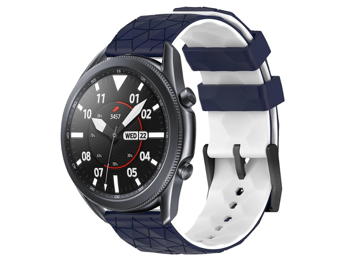 Pulseira De Silicone Bicolor Com Estampa De Futebol Para Samsung Galaxy Watch3 (45 Mm E 22 Mm).