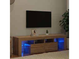 Vidaxl Móvel De Tv Com Luzes Led 140x36,5x40 Cm Carvalho Sonoma