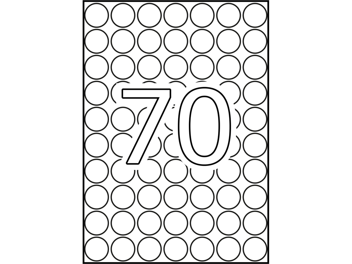 Etiquetas e a es com Cola 15 Folhas APLI (Branco - A5 Ø 19 mm)