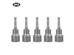 5pcs adaptador de broca magnética hexagonal em aço para parafusadeira elétrica 16mm