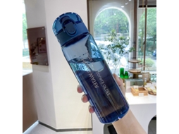 Garrafa de Água de Plástico Portátil para Estudantes, Resistente a Quedas, Adequada para Uso no Verão com Chá Engarrafado. MDUG (azul)