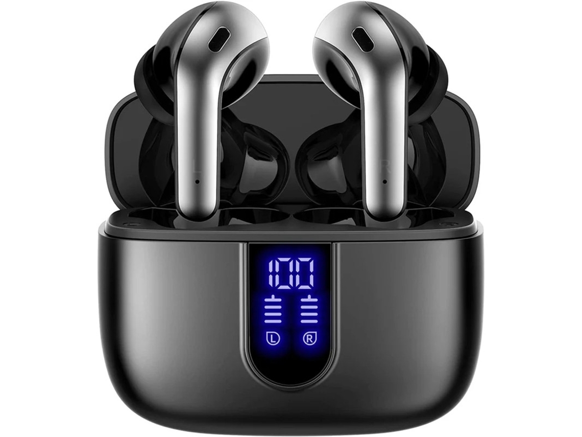 Auscultadores Bluetooth True Wireless Earbuds 60h Playback Led Power Display Auscultadores Com Estojo De Carregamento S/fios Ipx5 Bestvite