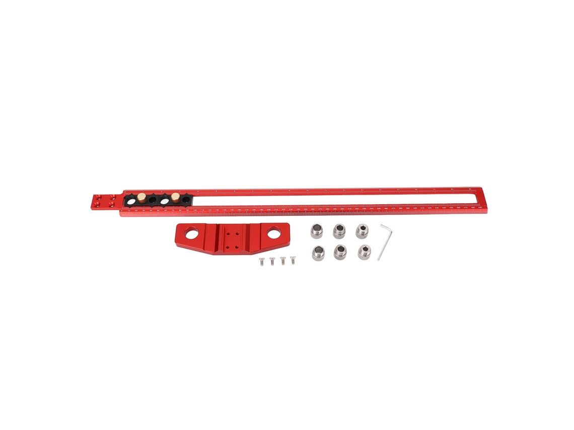 Régua T Para Marcenaria 50cm Com Escala Métrica Polegada E Mangueiras De Broca 6 8 10mm Para Perfuração E Marcação