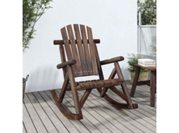 Vidaxl Cadeira De Balanço P/ Jardim 69x96x101 Cm Madeira Abeto Maciça