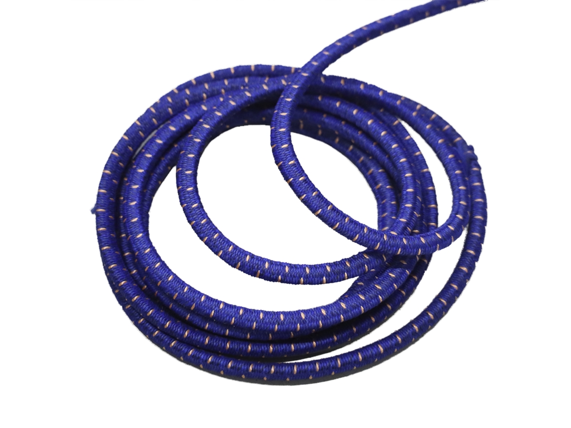 Cabo Elastico Branco/azul 8mm