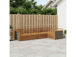 Vidaxl Conjunto De Sofás Para Exterior 5 Unid. Natural