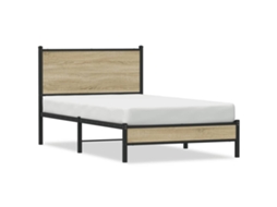 Bed Frame, Bed Frames Vidaxl Marrom Aço (100 X 190 Cm)
