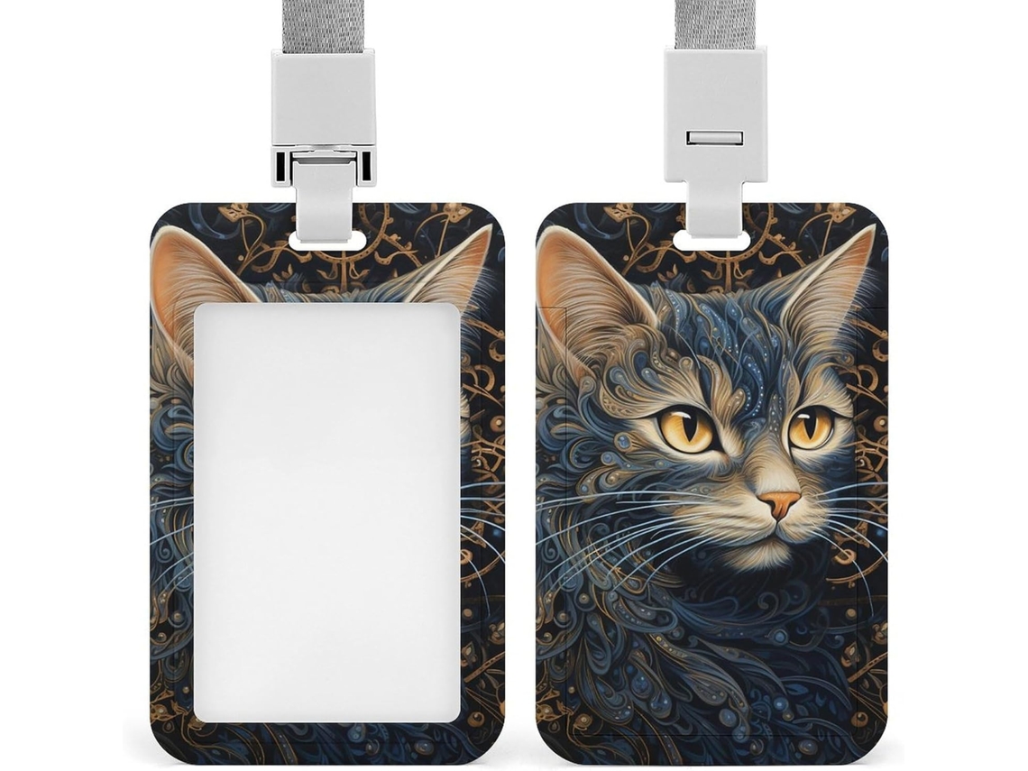 Berço impermeável com design de gato, berço para identificação, capa protetora com janela transparente.