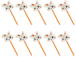 10 Canetas Esferográficas Com Estampa De Coelho, Pelúcia, Caneta Para