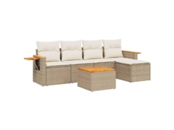Garden Sofa Set, Garden Sofa Sets Vidaxl Bege Rattan / Vime (n/a)