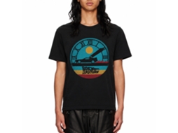 Rockinstone Back To The Future Movie Circular Time Black Adult T-shirt Size:xxxl