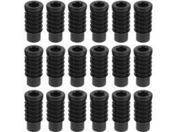 Protetores De Pés De Cadeira Em Plástico Preto, Pacote Com 20 Unidades | Encaixe Perfeito