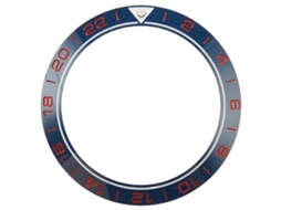 Anel Bezel Cerâmica 41.5mm Accessório Reparo Relógio Dígitos Vermelhos