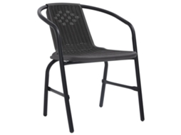 Maison Exclusive - Cadeiras De Jardim 4 Pcs Vime Plástico E Aço 110 Kg