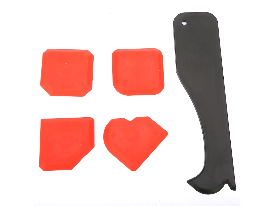 5 Peças Kit De Ferramentas De Calafateamento: Retirador De Calafate De Silicone, Colher, Raspeador De Vidro E Cimento