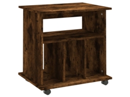 Rolling Cabinet, Rolling Cabinets Vidaxl Marrom Madeira Processada (n/a)