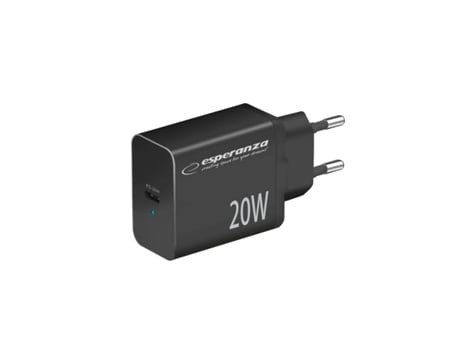 Carregador de Parede ESPERANZA EZC104K (Preto - Tomada EU)