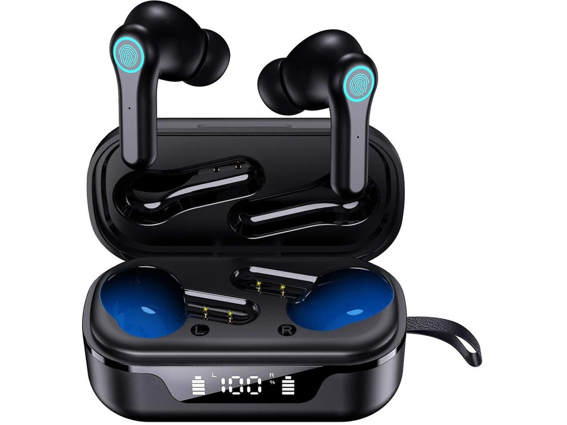 Fone Bluetooth 5.1 Tws 30g Ipx7 Usb-c Carregamento Rápido 30h Controle Toque Preto