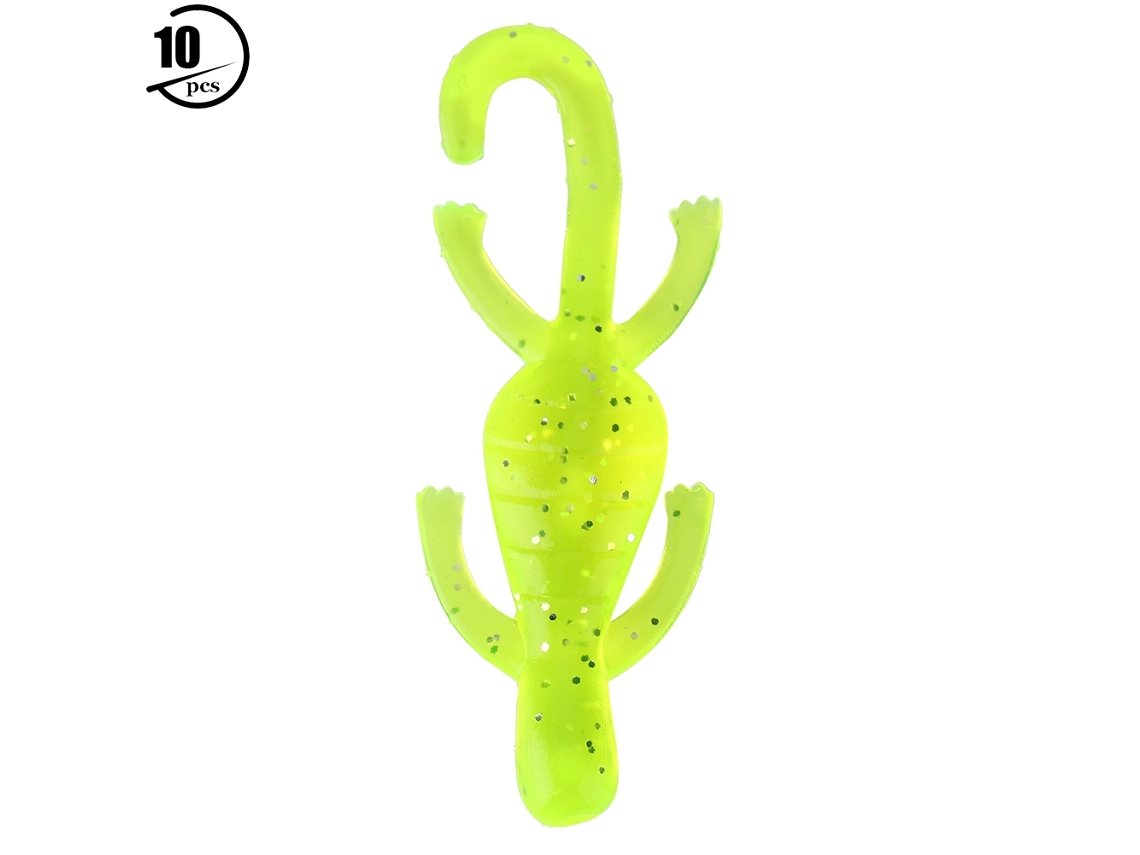 Isca Artificial Soft Bait Gecko 10pcs 5cm