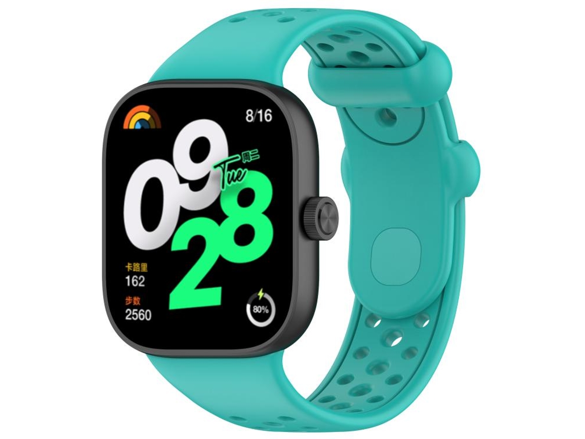 Bracelete Para Xiaomi Band 9 Pro / Redmi Watch 6 / 5 - Silicone Respirável Com Orifícios - Cor Sólida Verde-azulado