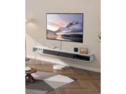 Móvel De Tv De Parede Vevor 1800 X 236 X 160 Mm Com Orifício Para Cabo, Branco