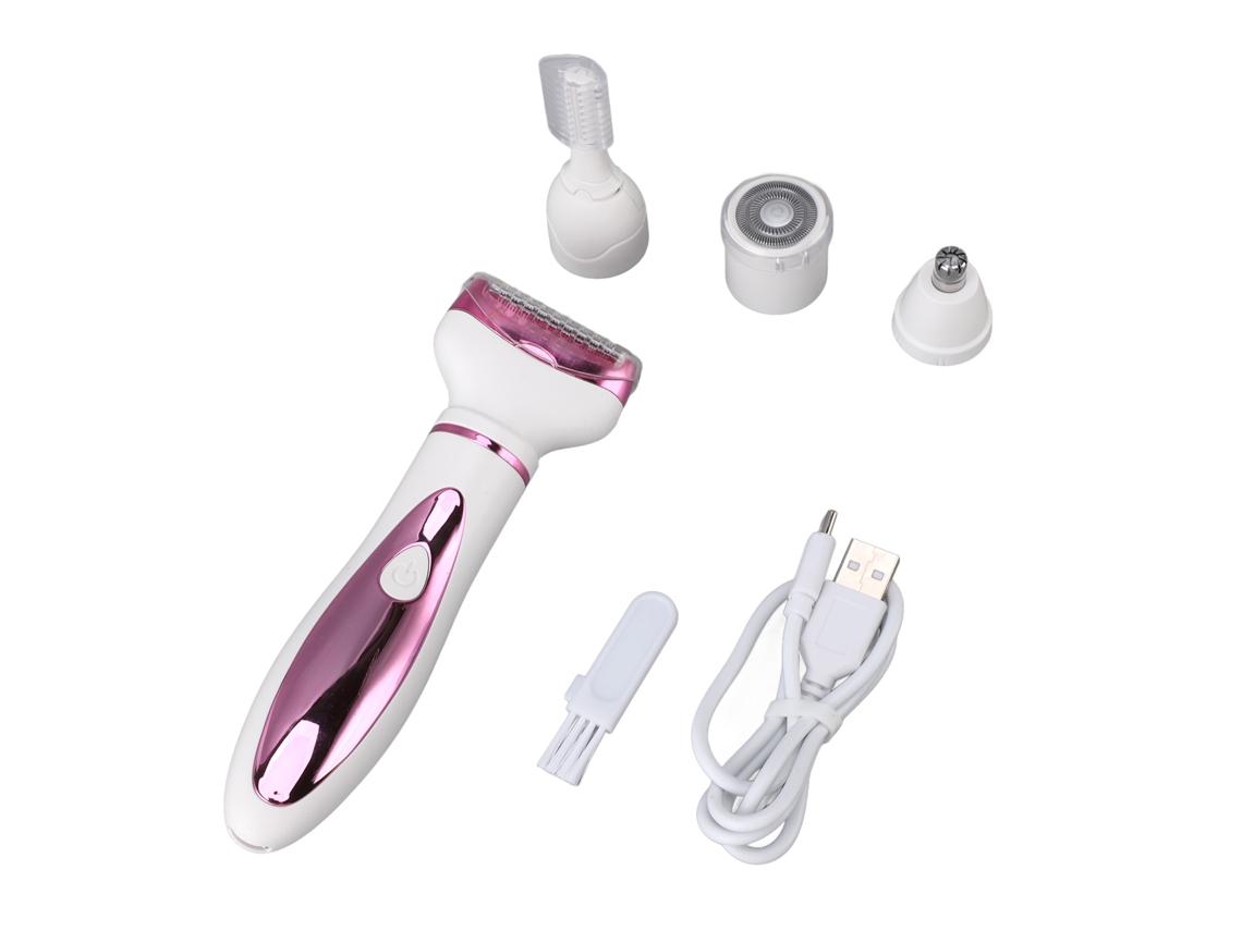2026 recortadora Inalámbrica 4 em 1 para Biquíni, Nariz, Sobrancelhas e Pelo Púbico Recarregável Via Usb com Tela Led para Mulheres